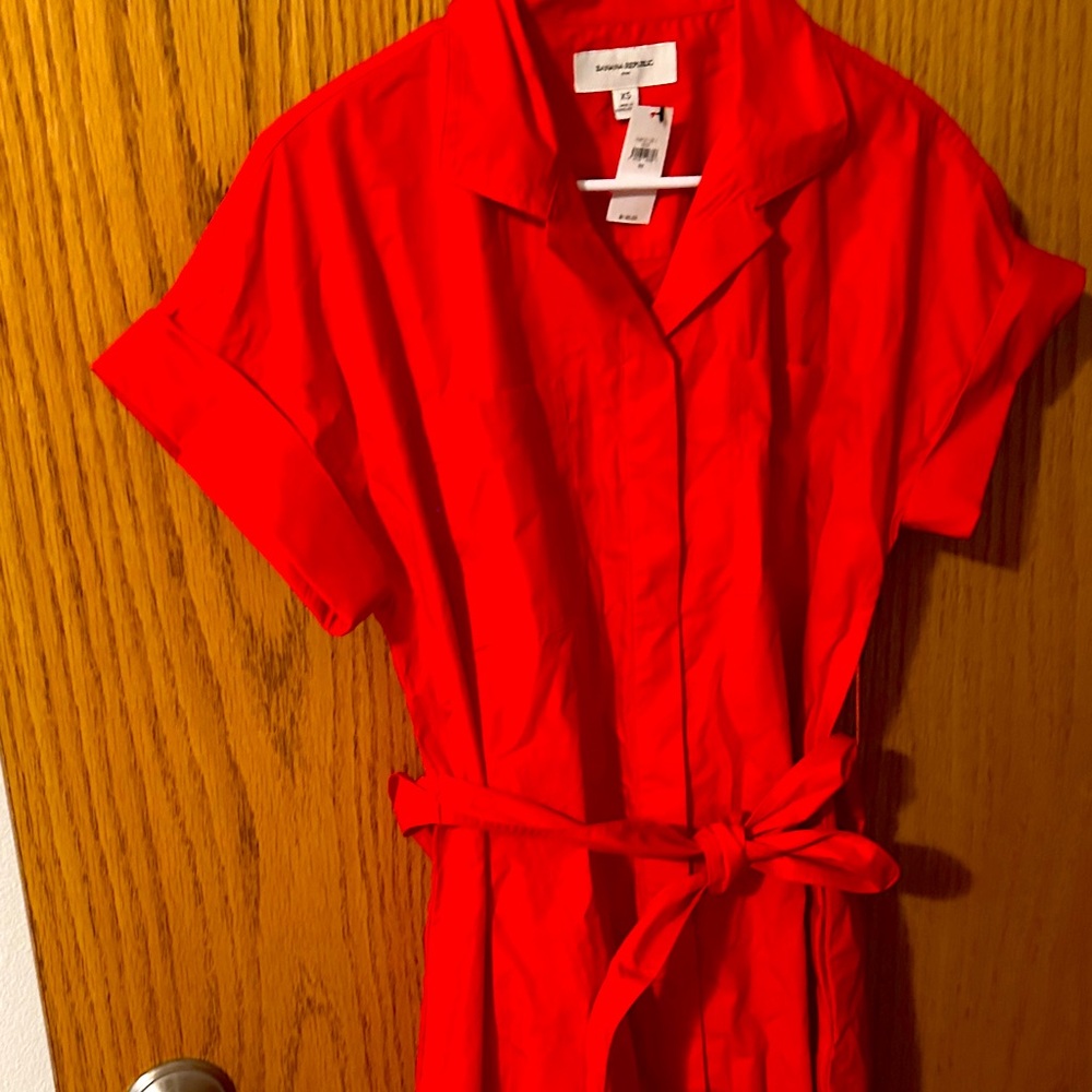 Banana Republic.  Red orange.fits small
Never worn originally for $130. Now $56.